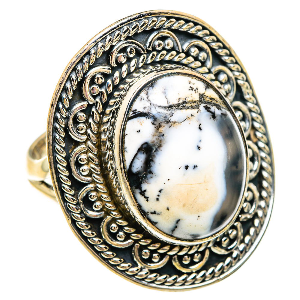 Dendritic Opal Rings handcrafted by Ana Silver Co - RING83791