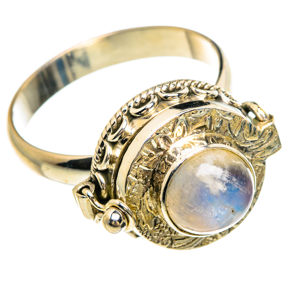 Rainbow Moonstone Rings handcrafted by Ana Silver Co - RING83793
