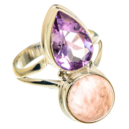 Rose Quartz Rings handcrafted by Ana Silver Co - RING83795
