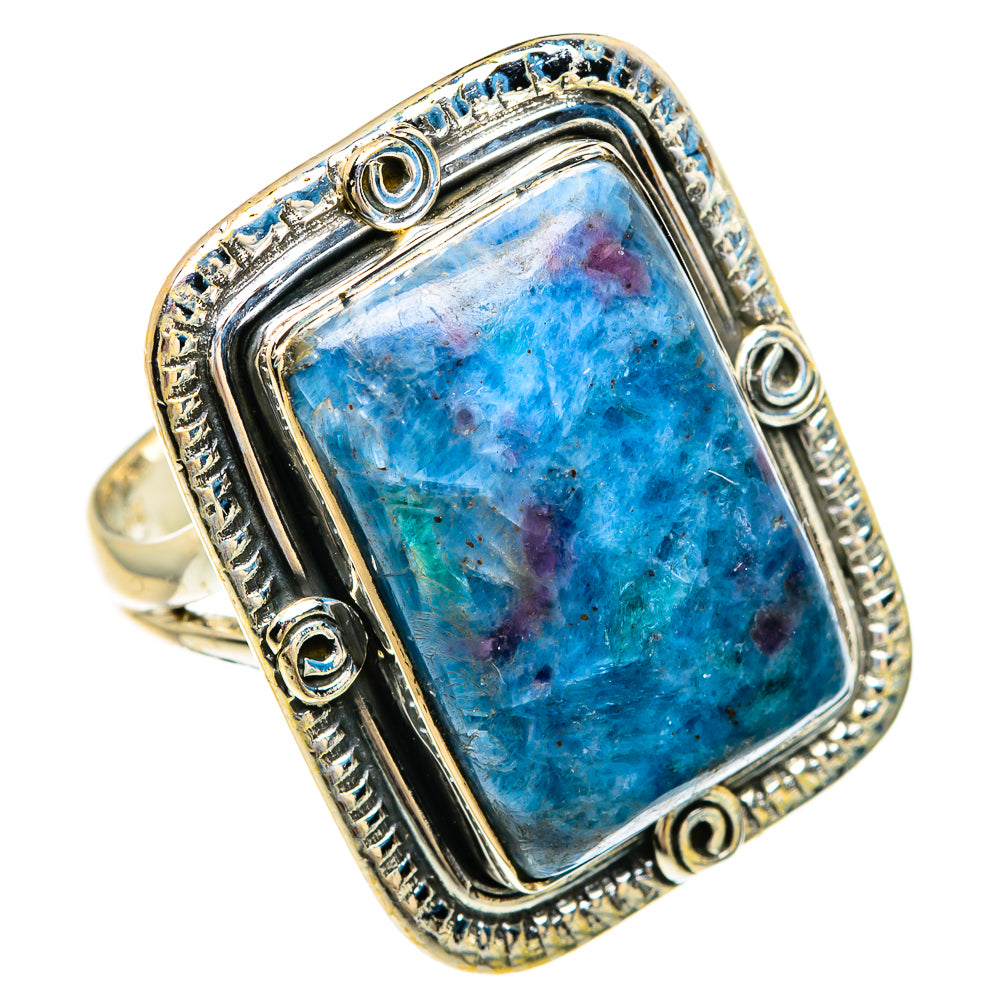Ruby Zoisite Rings handcrafted by Ana Silver Co - RING83804