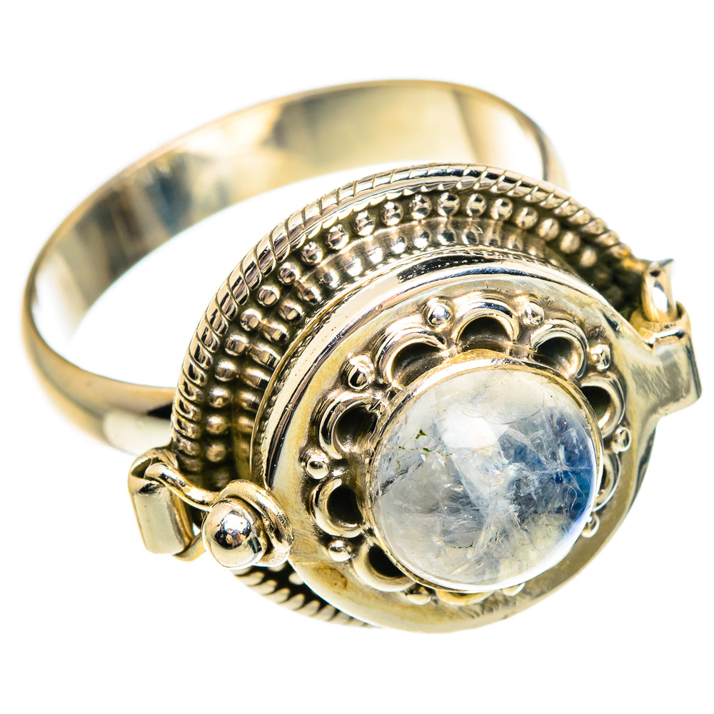 Rainbow Moonstone Rings handcrafted by Ana Silver Co - RING83824