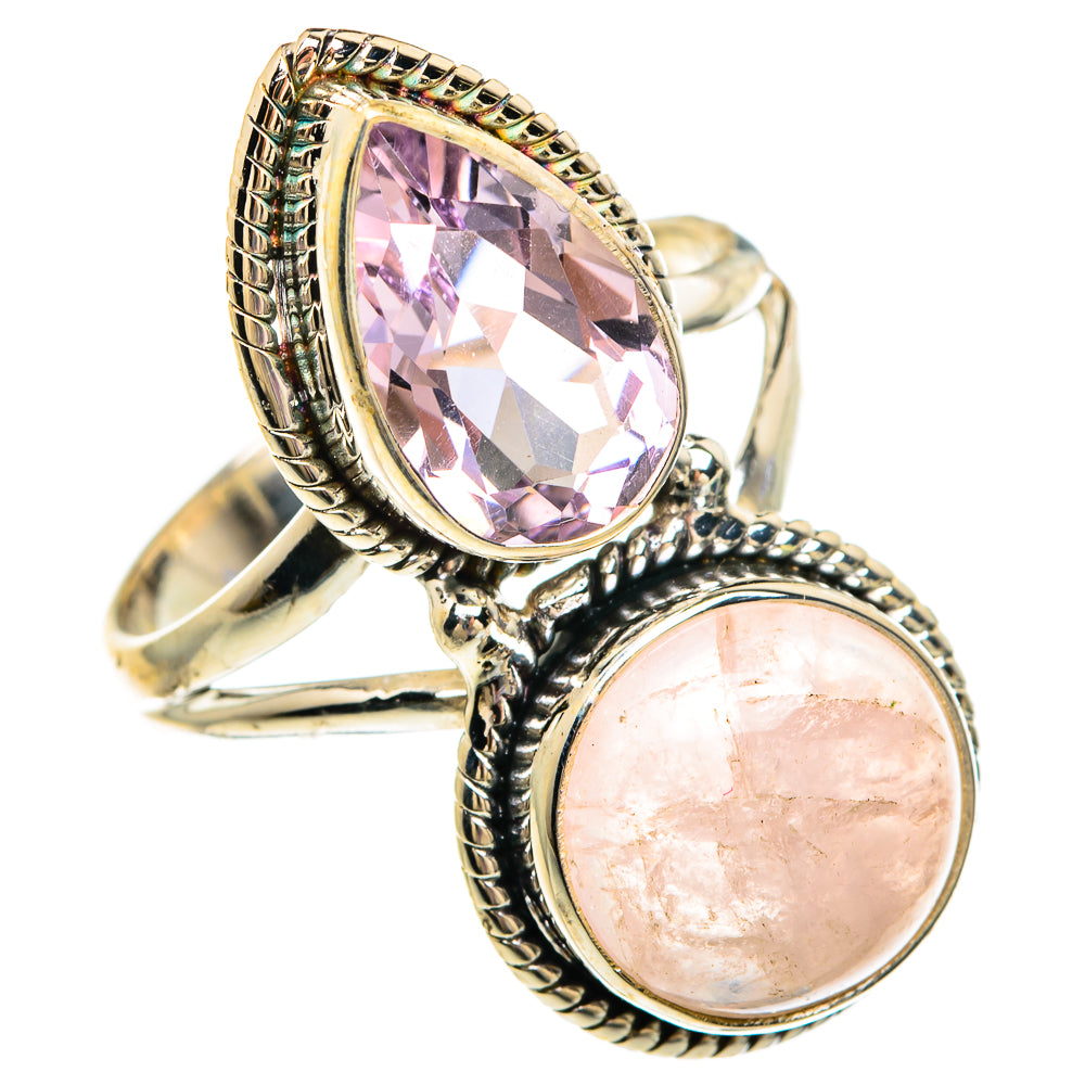 Rainbow Moonstone Rings handcrafted by Ana Silver Co - RING83827