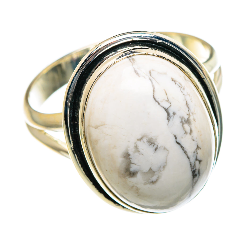 Howlite Rings handcrafted by Ana Silver Co - RING83890