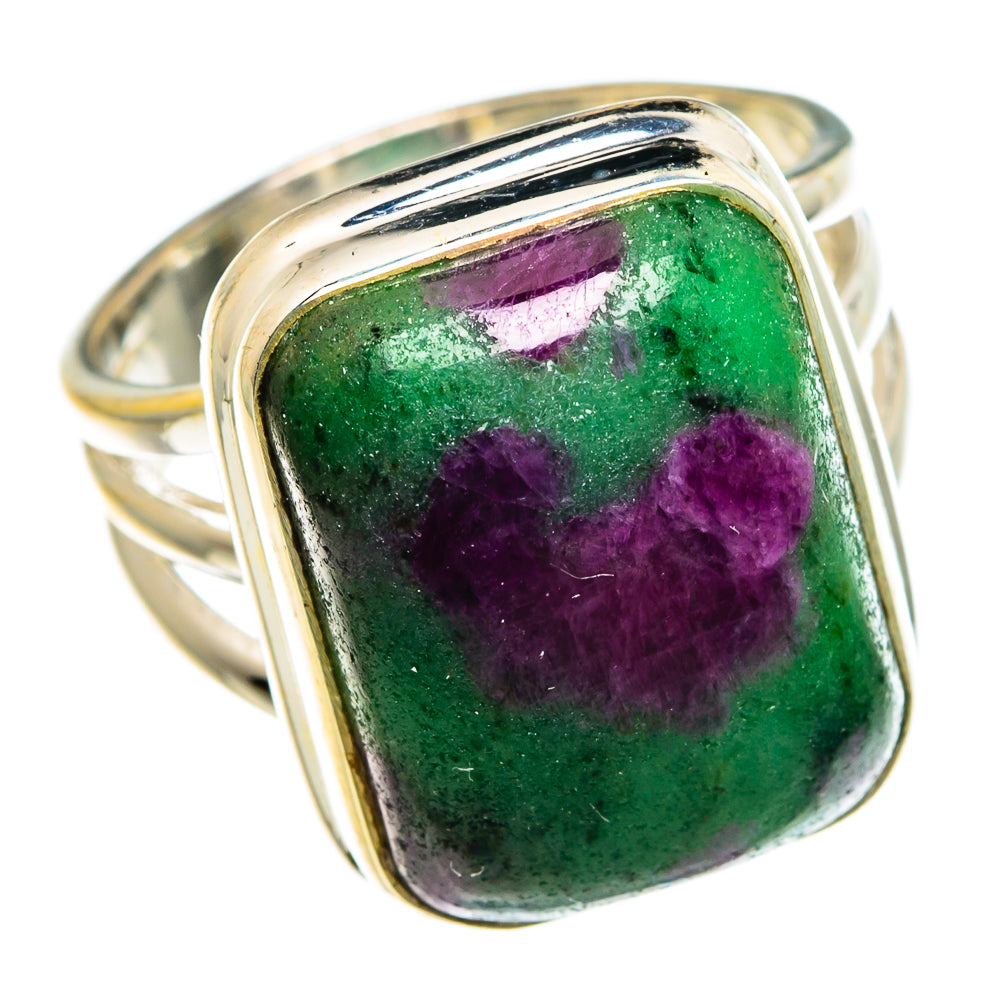 Ruby Zoisite Rings handcrafted by Ana Silver Co - RING83902