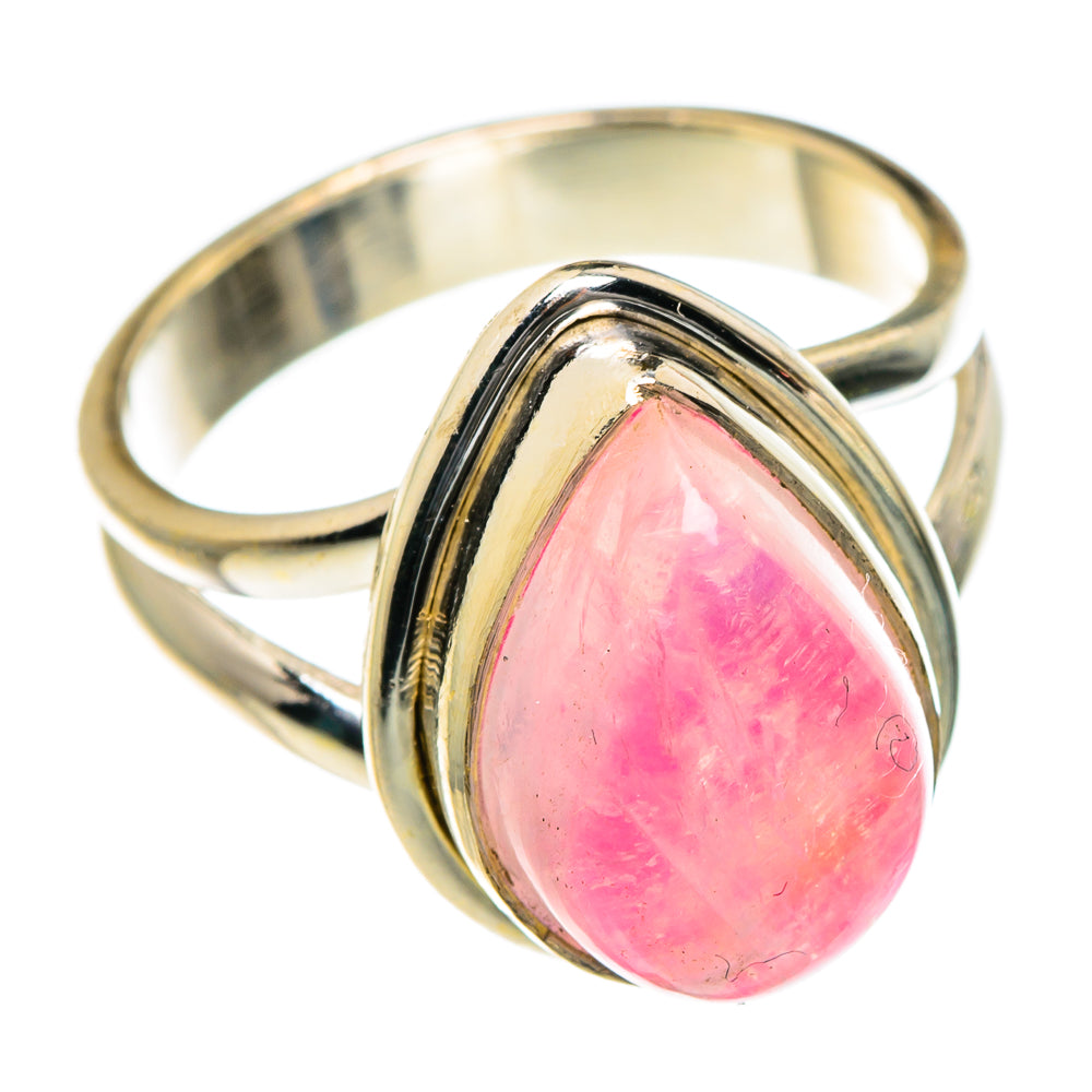 Pink Moonstone Rings handcrafted by Ana Silver Co - RING83914