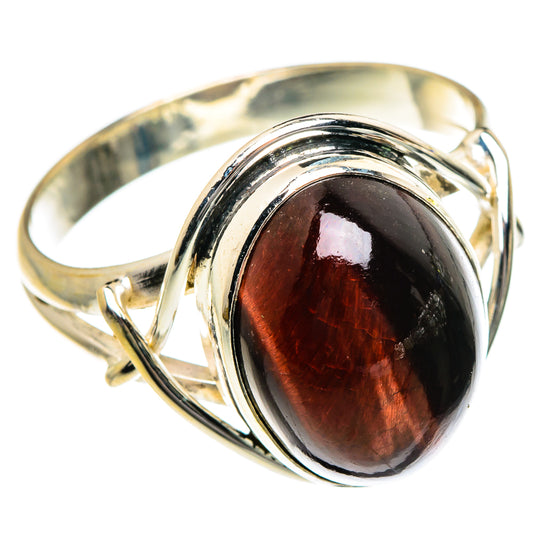 Red Tiger Eye Rings handcrafted by Ana Silver Co - RING83945