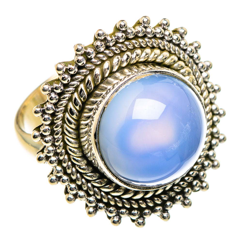 Aqua Chalcedony Rings handcrafted by Ana Silver Co - RING83977