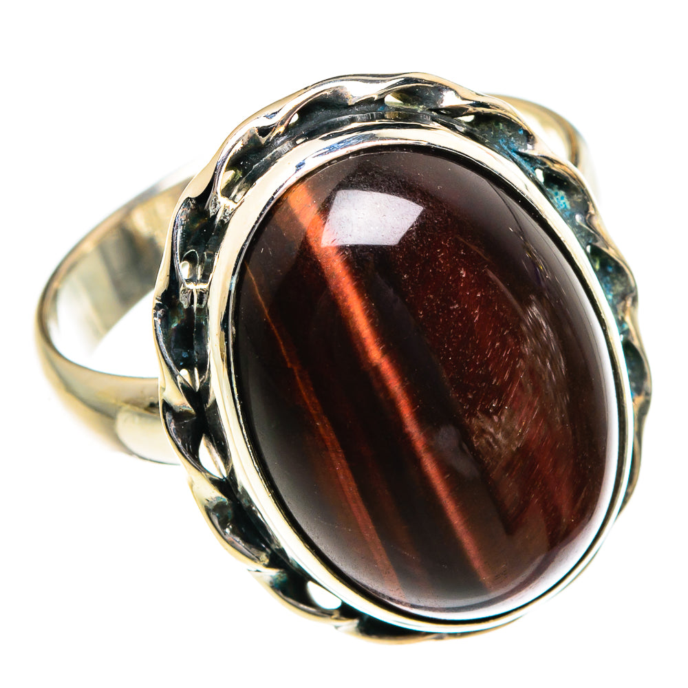 Red Tiger Eye Rings handcrafted by Ana Silver Co - RING83985