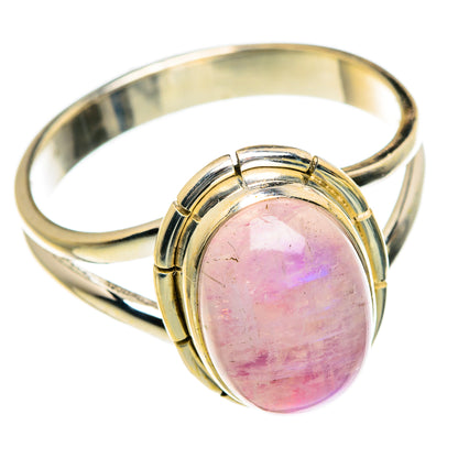 Pink Moonstone Rings handcrafted by Ana Silver Co - RING83993