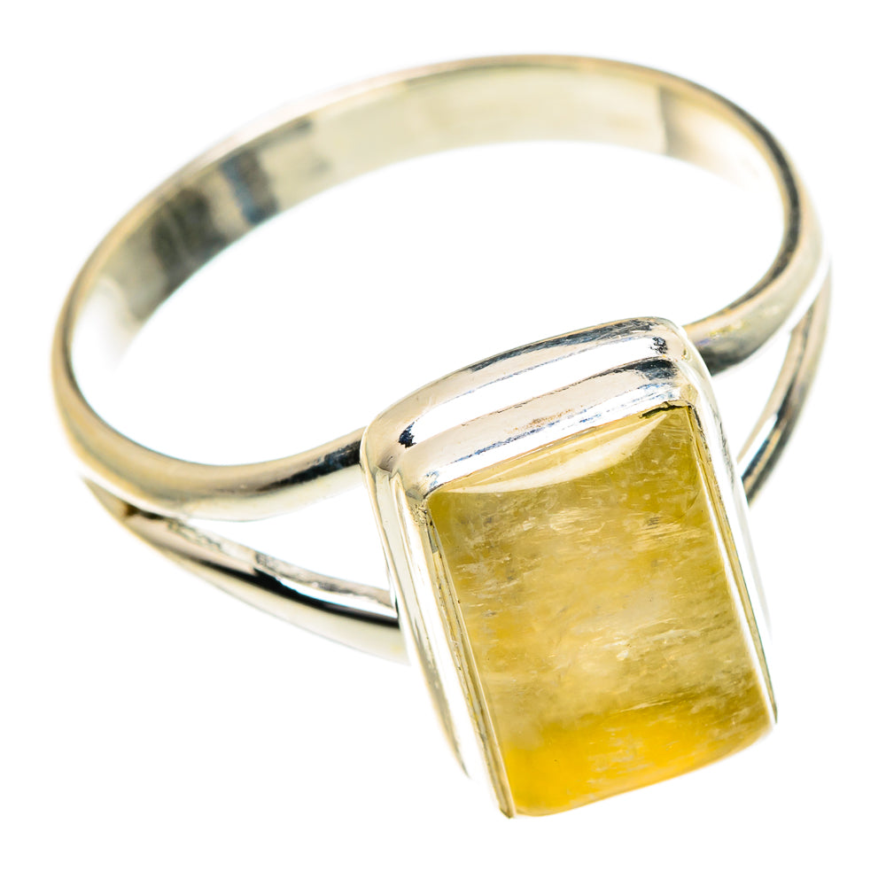 Yellow Moonstone Rings handcrafted by Ana Silver Co - RING84008 - Photo 2