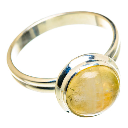 Yellow Moonstone Rings handcrafted by Ana Silver Co - RING84009