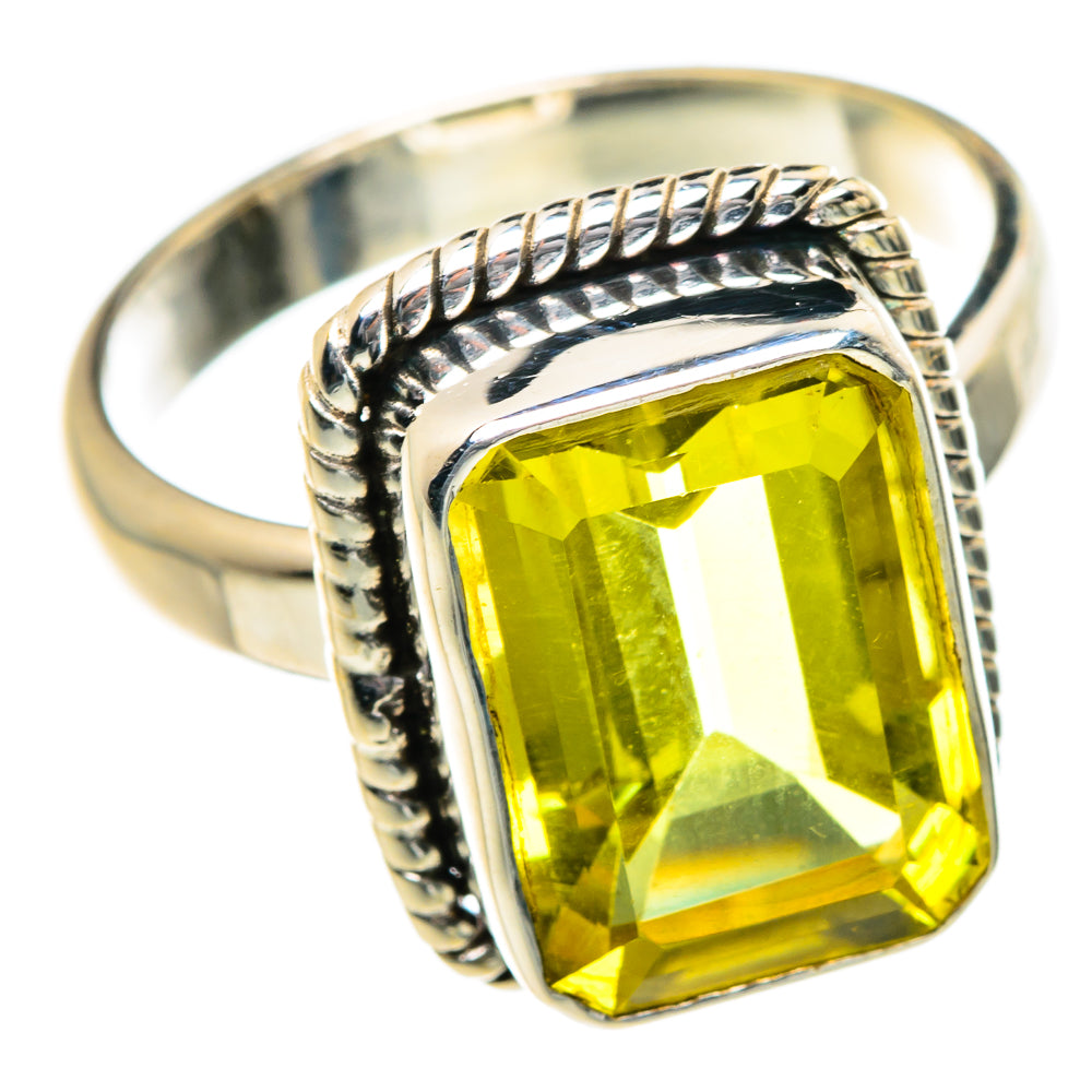 Lemon Quartz Rings handcrafted by Ana Silver Co - RING84010