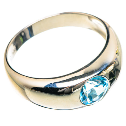 Blue Topaz Rings handcrafted by Ana Silver Co - RING84011