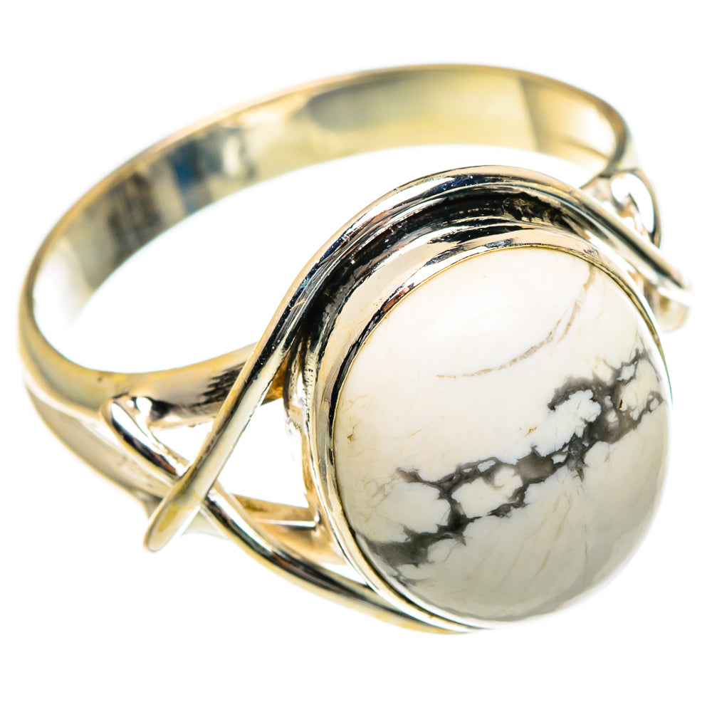 Howlite Rings handcrafted by Ana Silver Co - RING84041