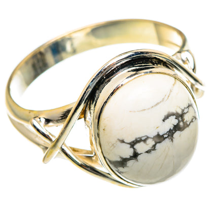 Howlite Rings handcrafted by Ana Silver Co - RING84041