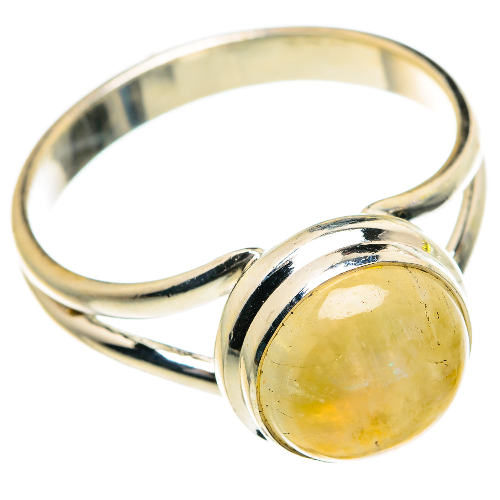 Yellow Moonstone Rings handcrafted by Ana Silver Co - RING84045 - Photo 2