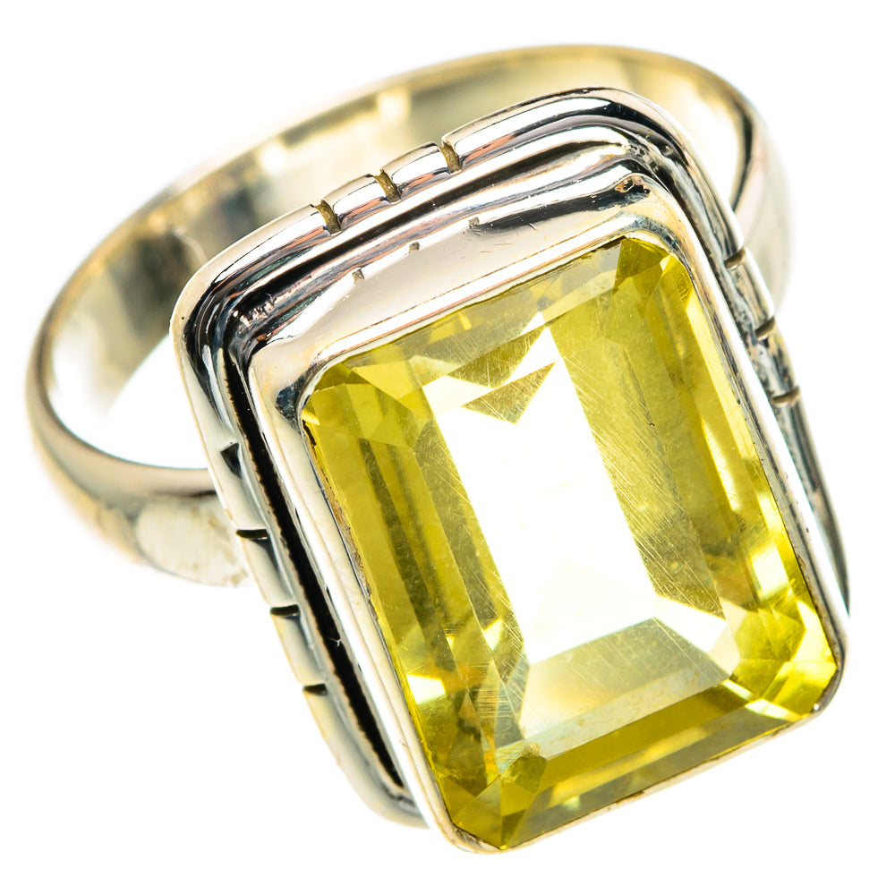 Lemon Quartz Rings handcrafted by Ana Silver Co - RING84046