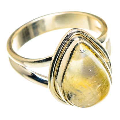 Yellow Moonstone Rings handcrafted by Ana Silver Co - RING84047