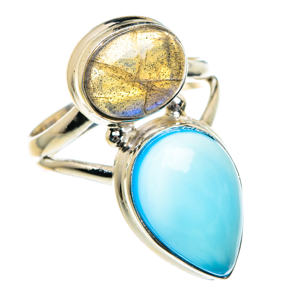 Aqua Chalcedony Rings handcrafted by Ana Silver Co - RING84050