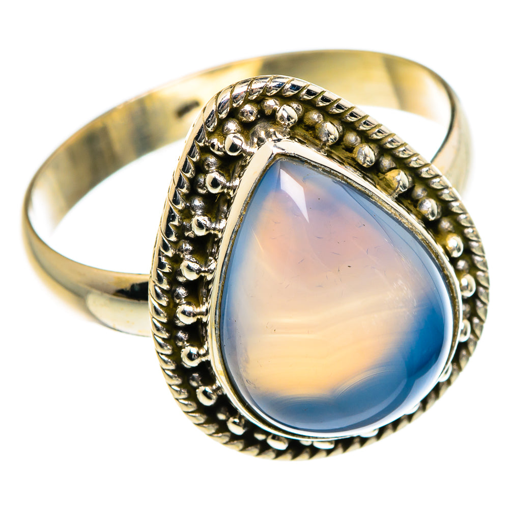 Aqua Chalcedony Rings handcrafted by Ana Silver Co - RING84054