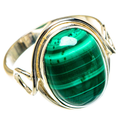 Malachite Rings handcrafted by Ana Silver Co - RING84057