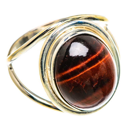 Red Tiger Eye Rings handcrafted by Ana Silver Co - RING84061
