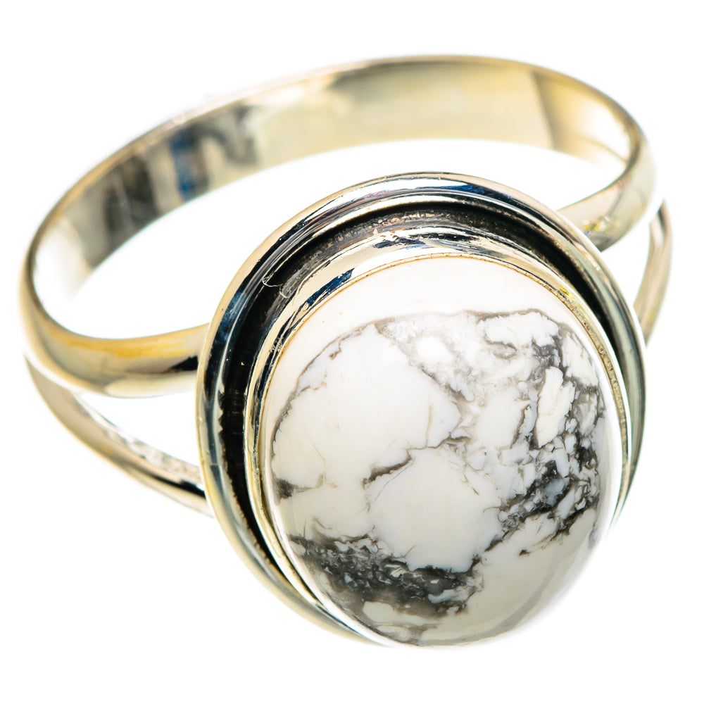 Howlite Rings handcrafted by Ana Silver Co - RING84078