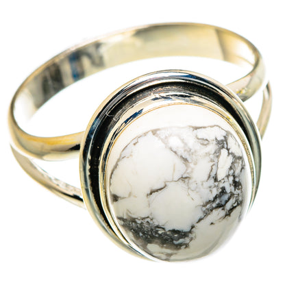 Howlite Rings handcrafted by Ana Silver Co - RING84078