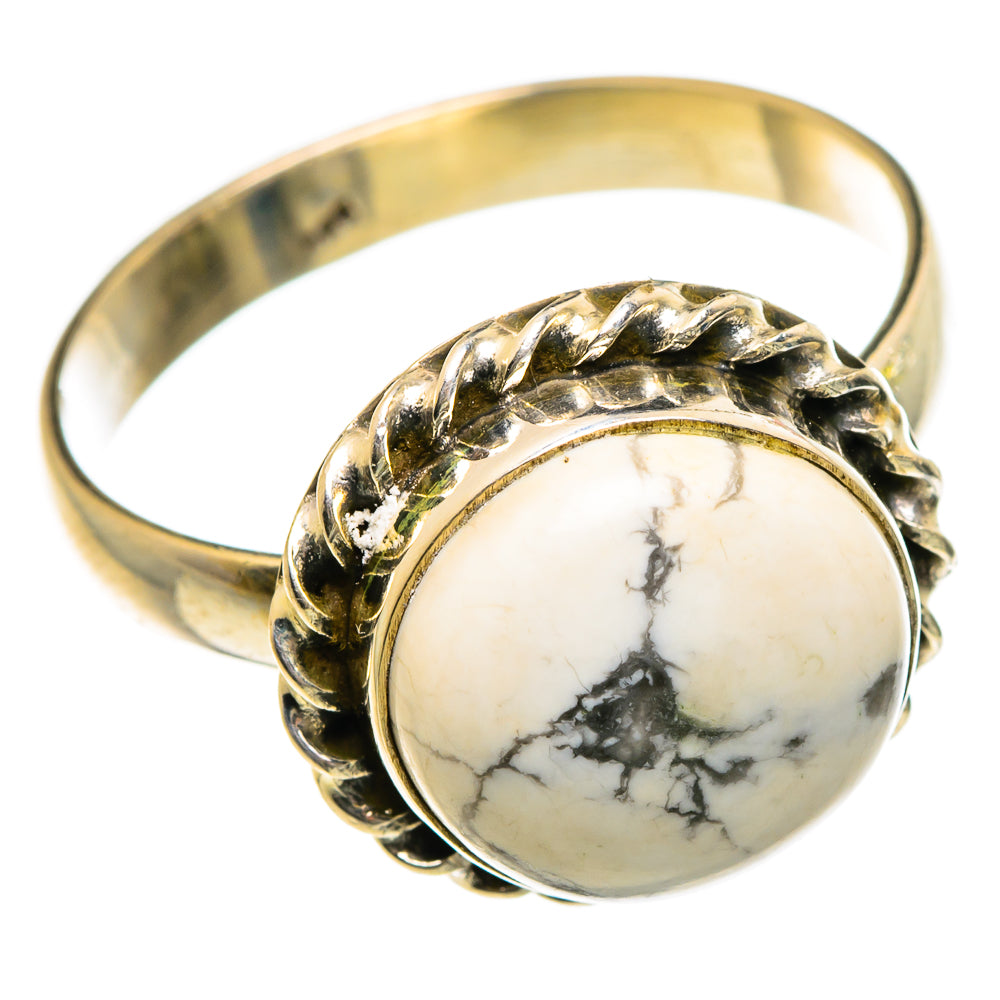 Howlite Rings handcrafted by Ana Silver Co - RING84079