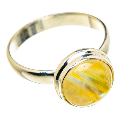Yellow Moonstone Rings handcrafted by Ana Silver Co - RING84085