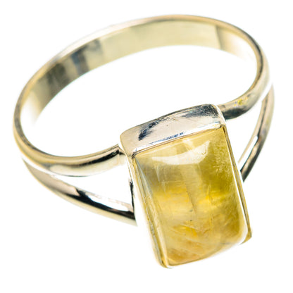 Yellow Moonstone Rings handcrafted by Ana Silver Co - RING84087