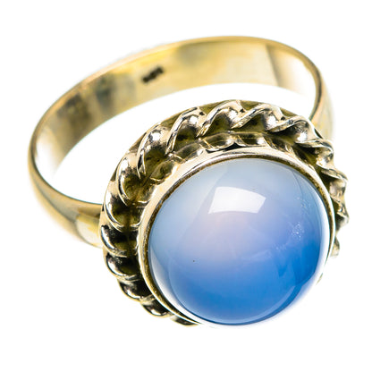 Aqua Chalcedony Rings handcrafted by Ana Silver Co - RING84093