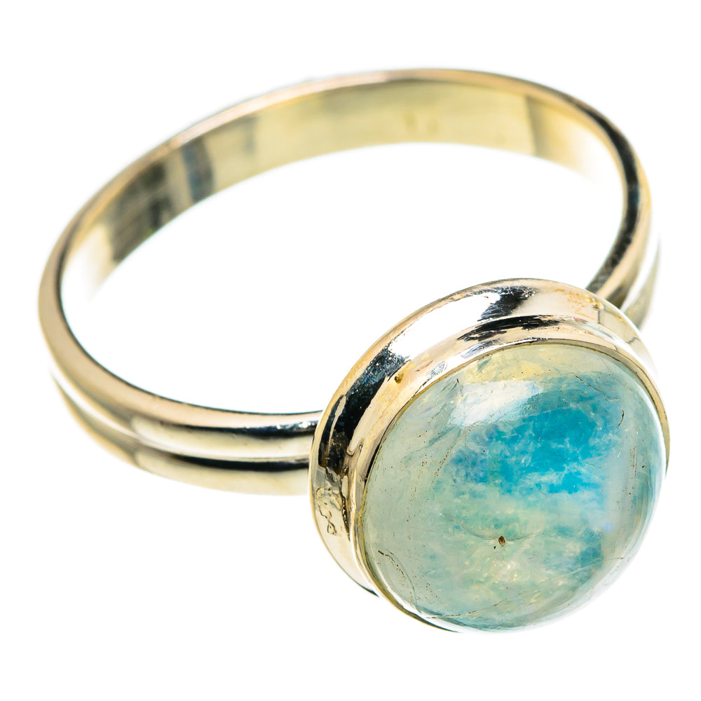 Rainbow Moonstone Rings handcrafted by Ana Silver Co - RING84095