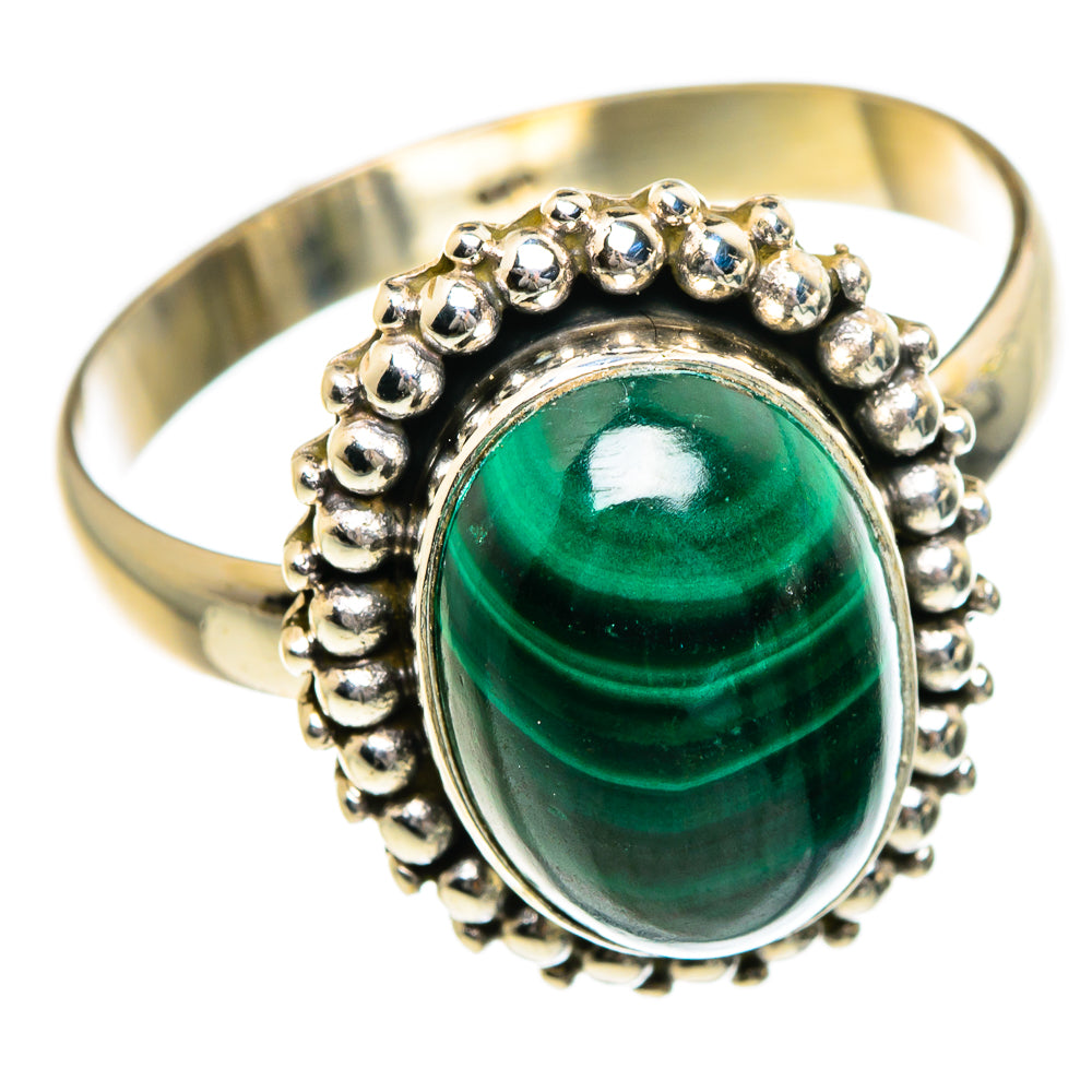 Malachite Rings handcrafted by Ana Silver Co - RING84097