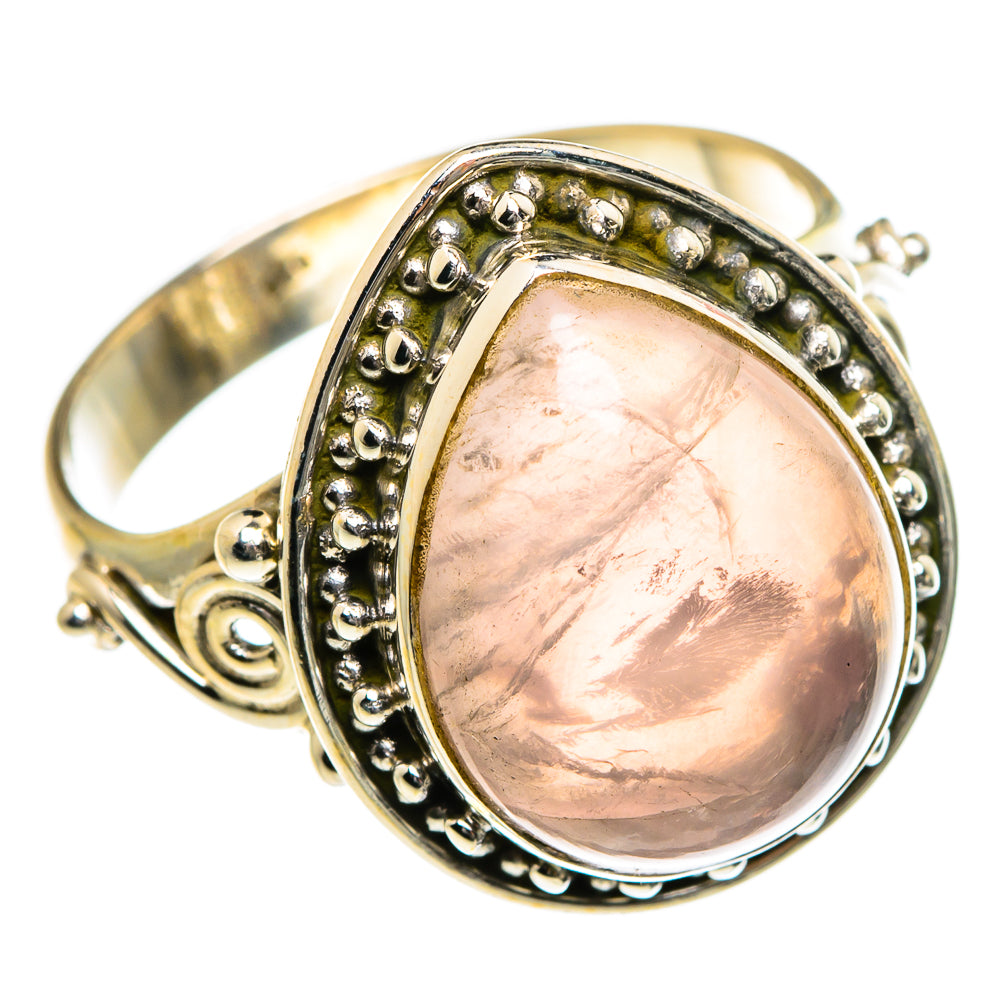 Rose Quartz Rings handcrafted by Ana Silver Co - RING84108