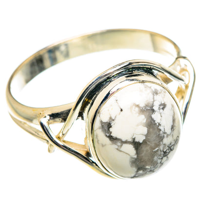 Howlite Rings handcrafted by Ana Silver Co - RING84120