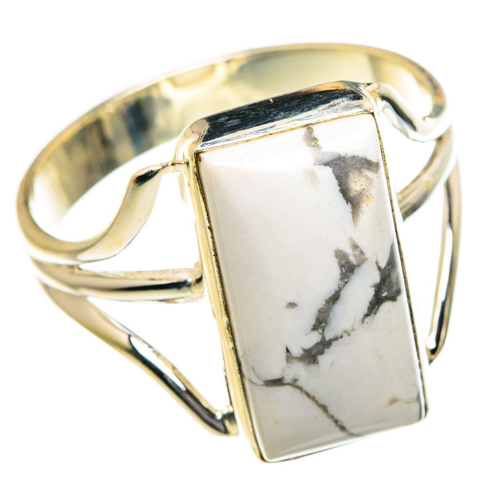 Howlite Rings handcrafted by Ana Silver Co - RING84121