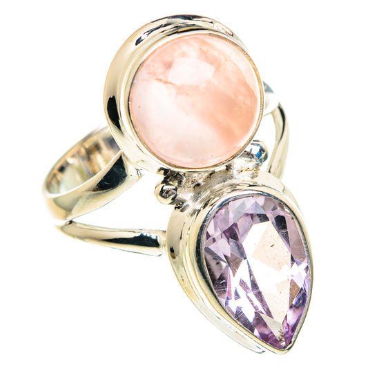 Rose Quartz Rings handcrafted by Ana Silver Co - RING84122