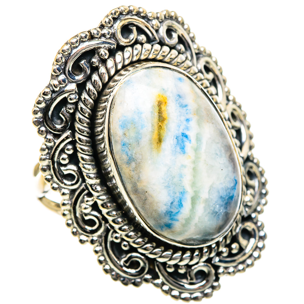 Blue Scheelite Rings handcrafted by Ana Silver Co - RING84168