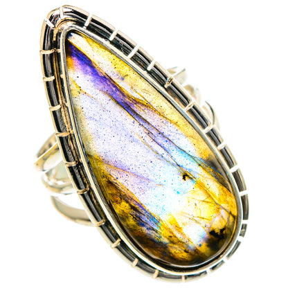 Labradorite Rings handcrafted by Ana Silver Co - RING84173