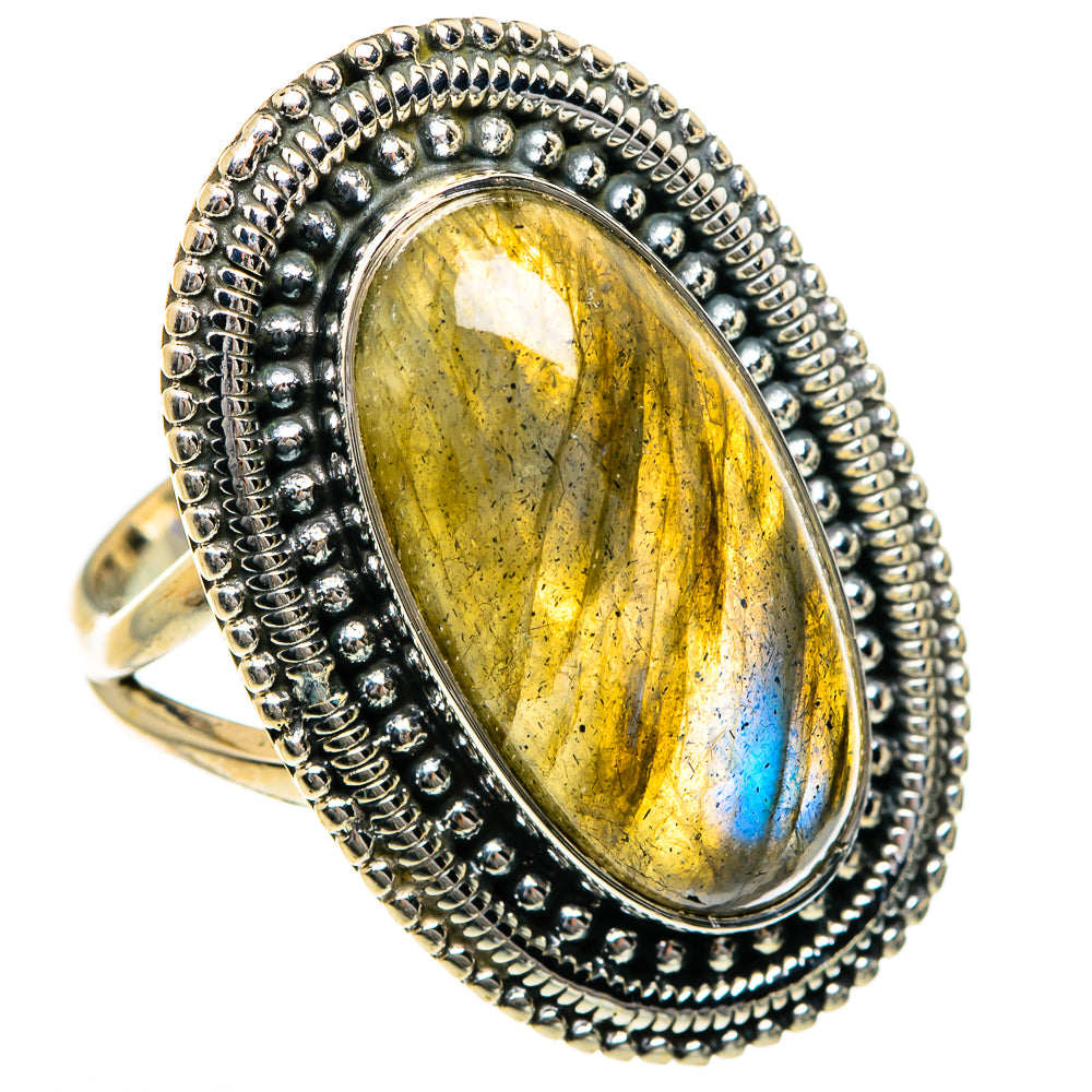 Labradorite Rings handcrafted by Ana Silver Co - RING84175