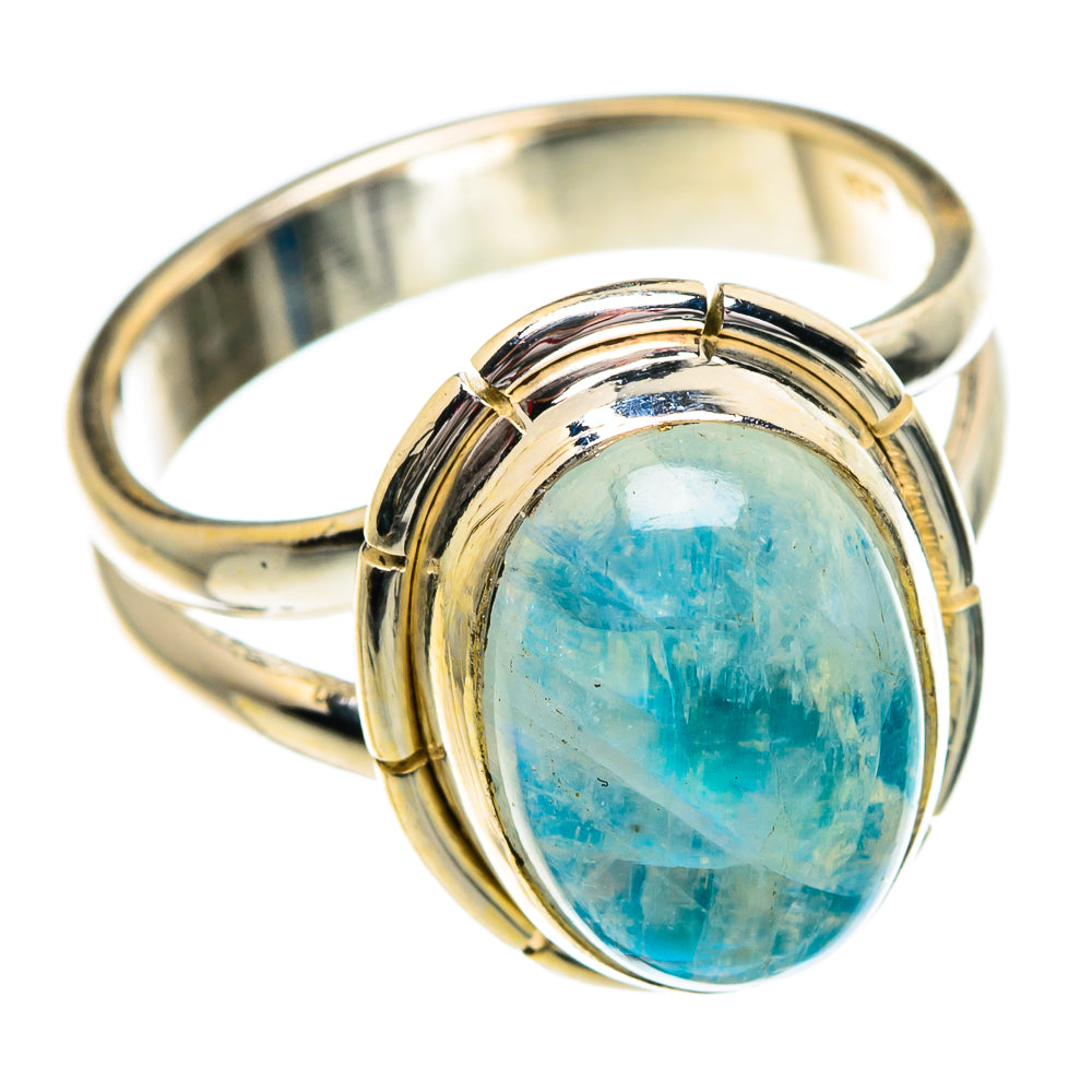Rainbow Moonstone Rings handcrafted by Ana Silver Co - RING84188