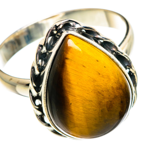 Tiger Eye Rings handcrafted by Ana Silver Co - RING84193 - Photo 2