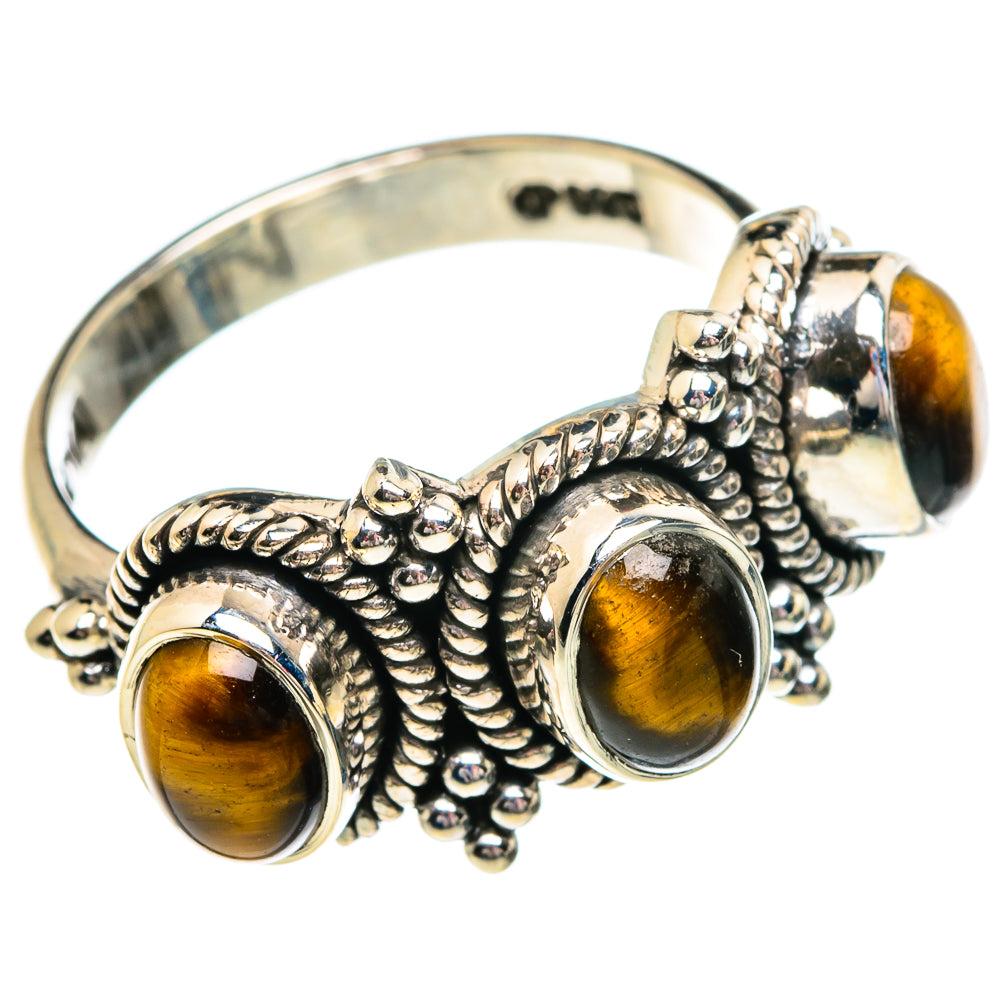 Tiger Eye Rings handcrafted by Ana Silver Co - RING84194 - Photo 2