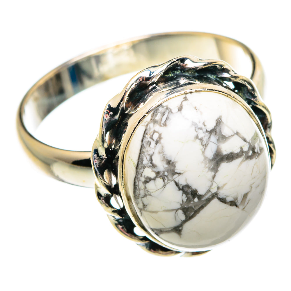 Howlite Rings handcrafted by Ana Silver Co - RING84211