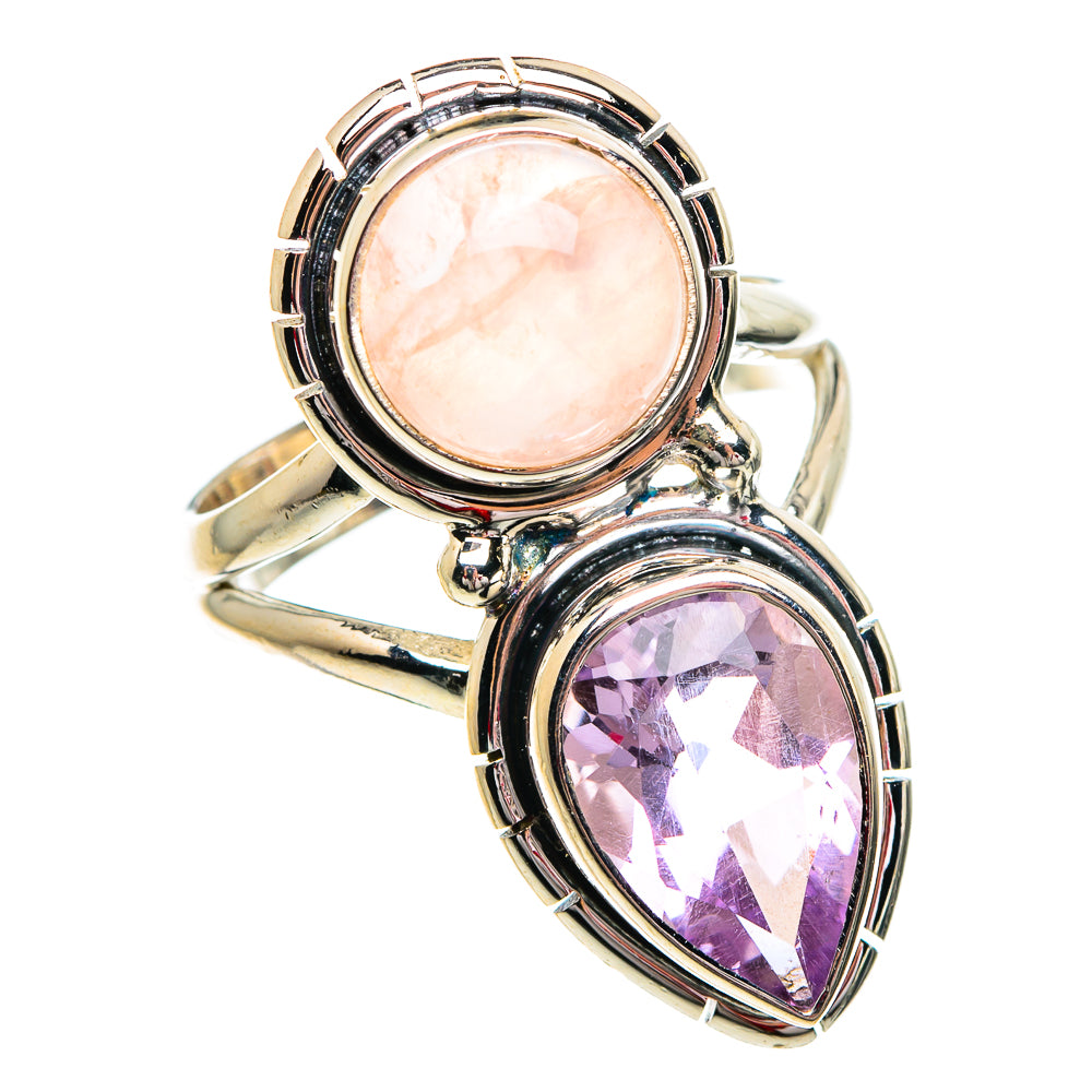 Rose Quartz Rings handcrafted by Ana Silver Co - RING84212