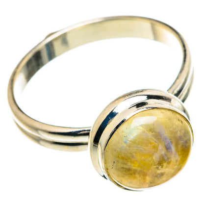 Yellow Moonstone Rings handcrafted by Ana Silver Co - RING84215 - Photo 2