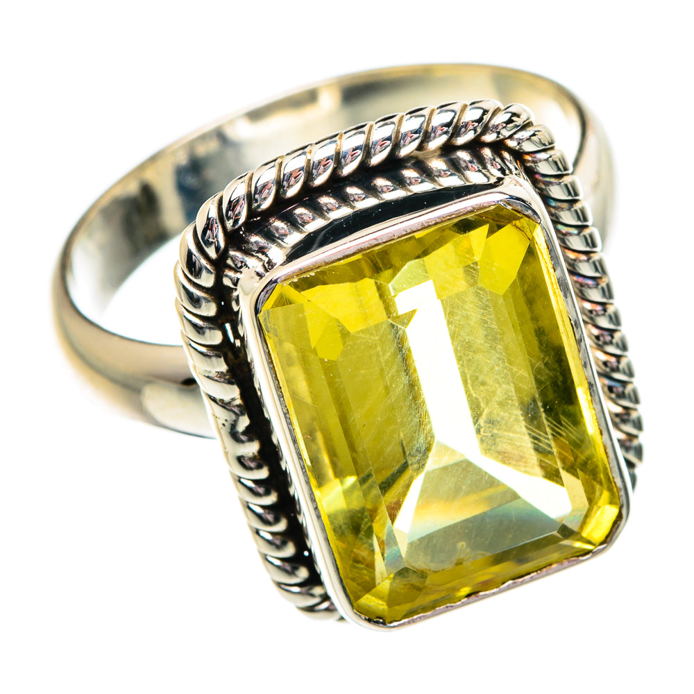 Lemon Quartz Rings handcrafted by Ana Silver Co - RING84216
