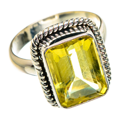 Lemon Quartz Rings handcrafted by Ana Silver Co - RING84216