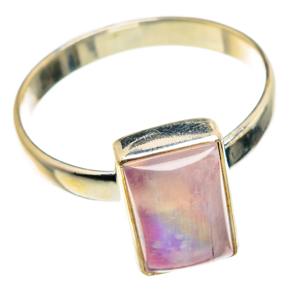 Pink Moonstone Rings handcrafted by Ana Silver Co - RING84242 - Photo 2